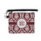 Maroon & White Wristlet ID Cases - Front