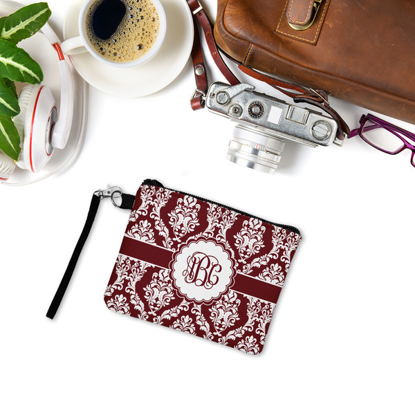 Maroon & White Wristlet ID Cases - LIFESTYLE