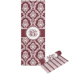 Maroon & White Yoga Mat - Printed Front and Back (Personalized)