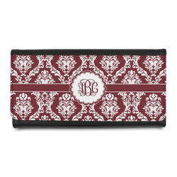 Maroon & White Leatherette Ladies Wallet (Personalized)