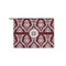 Maroon & White Zipper Pouch - Small - 8.5"x6" (Personalized)