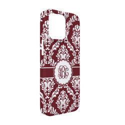Maroon & White iPhone Case - Plastic - iPhone 13 (Personalized)