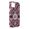 Maroon & White iPhone Case - Plastic - iPhone 14 Plus (Personalized)