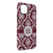 Maroon & White iPhone Case - Rubber Lined - iPhone 14 Plus (Personalized)