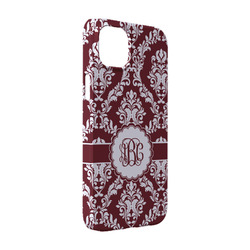 Maroon & White iPhone Case - Plastic - iPhone 14 Pro (Personalized)