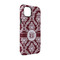 Maroon & White iPhone Case - Rubber Lined - iPhone 14 (Personalized)