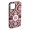 Maroon & White iPhone 15 Plus Tough Case - Angle