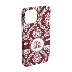 Maroon & White iPhone Case - Plastic - iPhone 15 Pro (Personalized)
