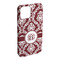 Maroon & White iPhone 15 Pro Max Case - Angle