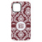 Maroon & White iPhone 15 Pro Max Tough Case - Back