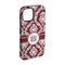 Maroon & White iPhone Case - Rubber Lined - iPhone 15 (Personalized)