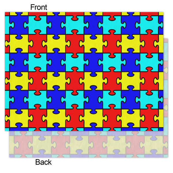 Autism Puzzle Tissue Paper - Lightweight - Medium - Front & Back