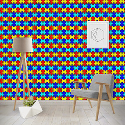 Autism Puzzle Wallpaper & Surface Covering (Water Activated - Removable)