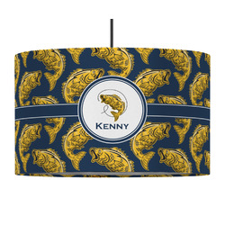 Fish 12" Drum Pendant Lamp - Fabric (Personalized)