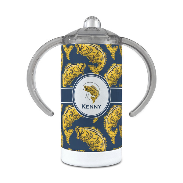 Custom Fish 12 oz Stainless Steel Sippy Cup (Personalized)