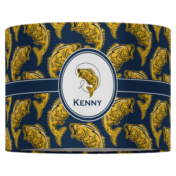 Fish 16" Drum Lampshade - FRONT (Fabric)