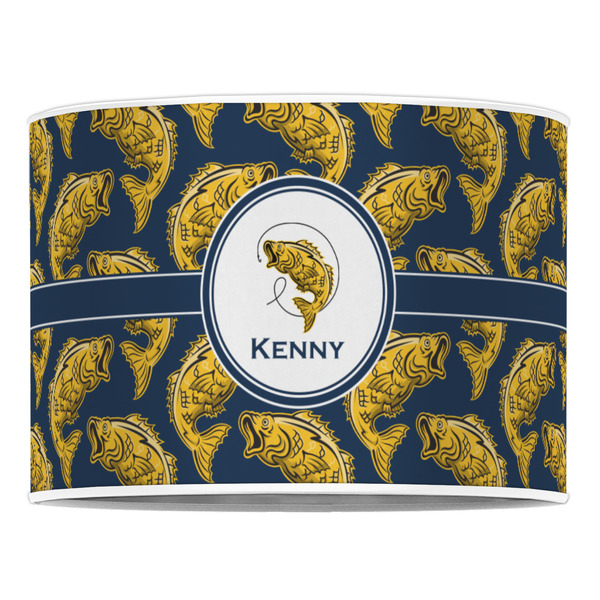 Fish 16" Drum Lampshade - FRONT (Poly Film)