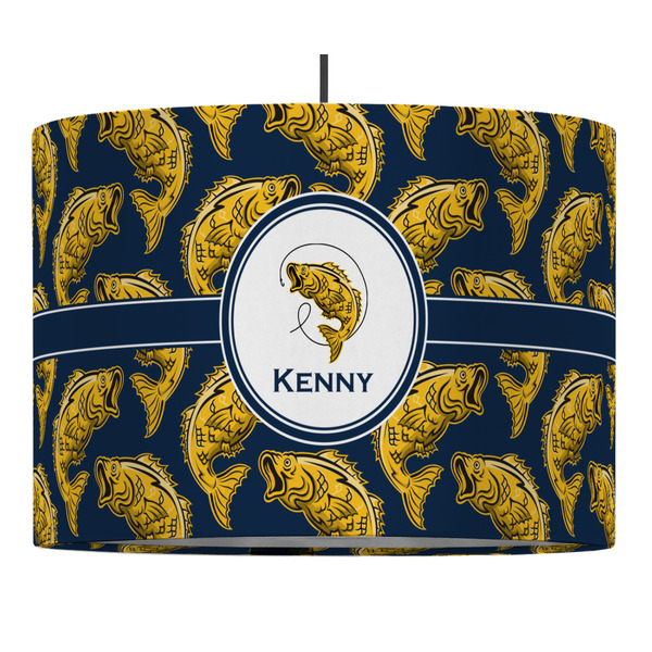 Fish 16" Drum Lampshade - PENDANT (Fabric)