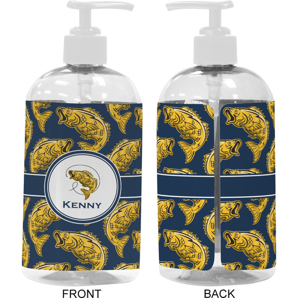 Fish 16 oz Plastic Liquid Dispenser- Approval- White