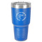 Fish 30 oz Stainless Steel Ringneck Tumbler - Blue - Front