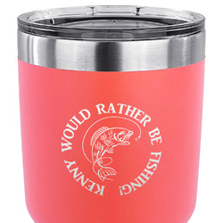 Fish 30 oz Stainless Steel Tumbler - Coral - Single Sided (Personalized)