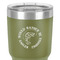 Fish 30 oz Stainless Steel Ringneck Tumbler - Olive - Close Up
