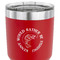Fish 30 oz Stainless Steel Ringneck Tumbler - Red - CLOSE UP
