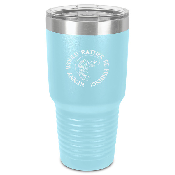 Custom Fish 30 oz Stainless Steel Tumbler - Teal - Single-Sided (Personalized)