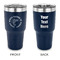 Fish 30 oz Stainless Steel Tumbler - Navy - Double Sided (Personalized)