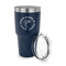 Fish 30 oz Stainless Steel Ringneck Tumblers - Navy - LID OFF