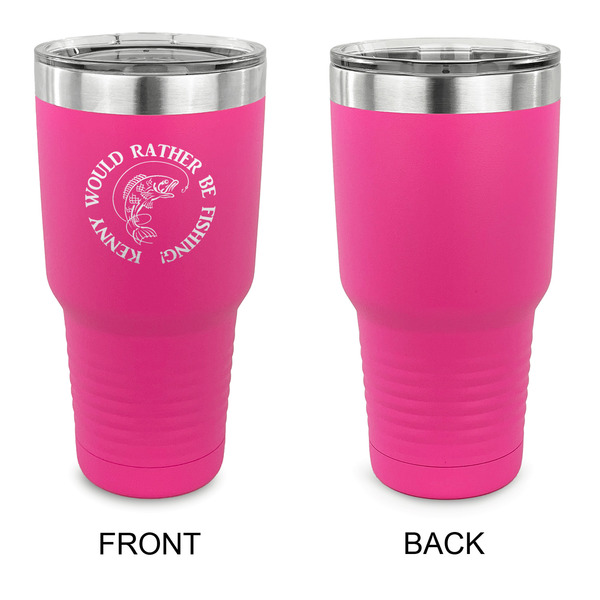 Fish 30 oz Stainless Steel Ringneck Tumblers - Pink - Single Sided - APPROVAL
