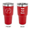 Fish 30 oz Stainless Steel Ringneck Tumblers - Red - Double Sided - APPROVAL