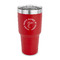 Fish 30 oz Stainless Steel Ringneck Tumblers - Red - FRONT