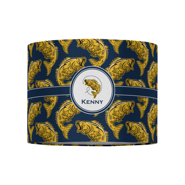 Fish 8" Drum Lampshade - FRONT (Fabric)