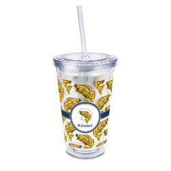 Fish 16oz Double Wall Acrylic Tumbler with Lid & Straw - Full Print (Personalized)