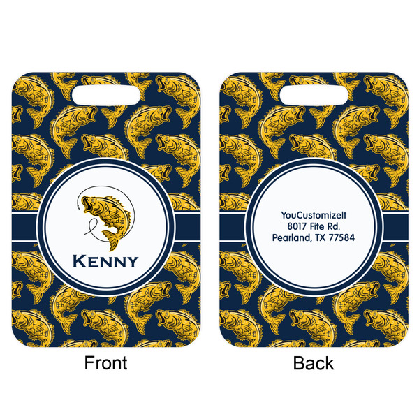 Fish Aluminum Luggage Tag (Front + Back)