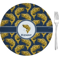 Fish 8" Glass Appetizer / Dessert Plates - Single or Set (Personalized)