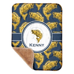 Fish Sherpa Baby Blanket - 30" x 40" w/ Name or Text