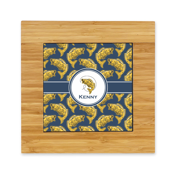 Custom Fish Bamboo Trivet with Ceramic Tile Insert (Personalized)