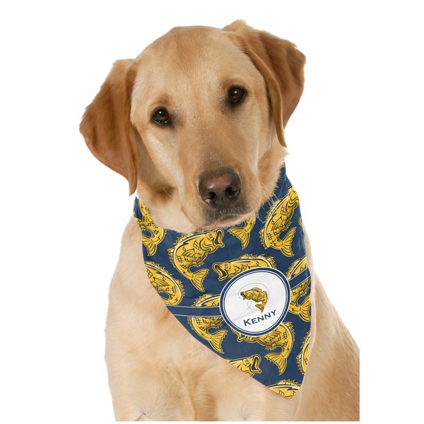 Custom Fish Dog Bandana Scarf w/ Name or Text