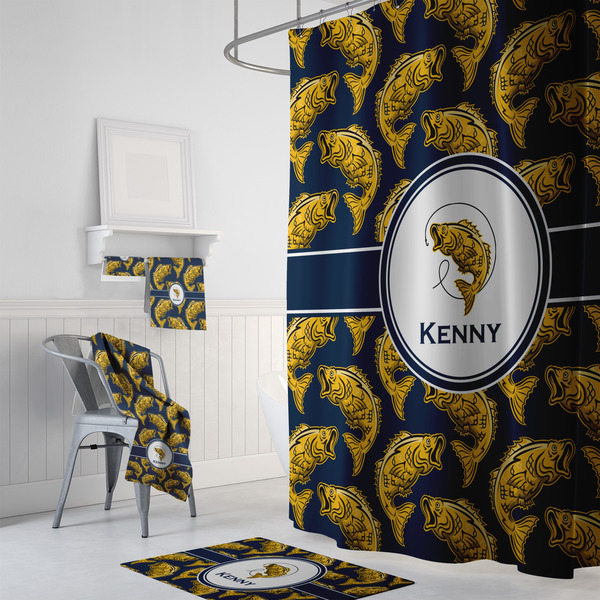 Fish Bath Towel Sets - 3-piece - In Context