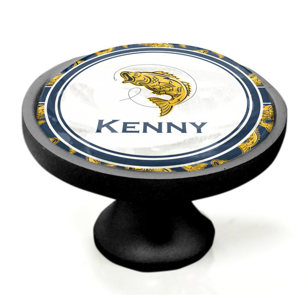 Fish Black Custom Cabinet Knob (Side)
