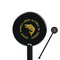 Fish 5.5" Round Plastic Stir Sticks - Black - Double Sided (Personalized)