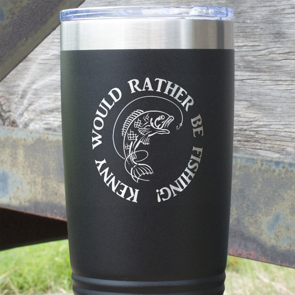 Fish Black Polar Camel Tumbler - 20oz - Close Up