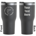 Fish RTIC Tumbler - Black - Engraved Front & Back (Personalized)