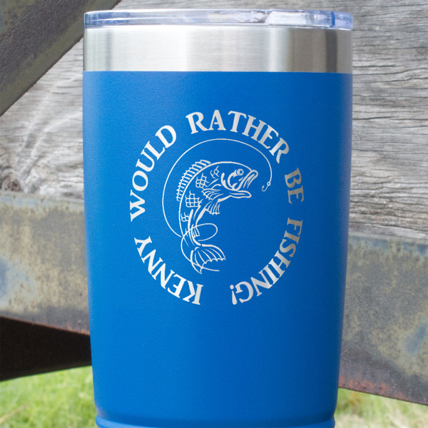 Fish Blue Polar Camel Tumbler - 20oz - Close Up