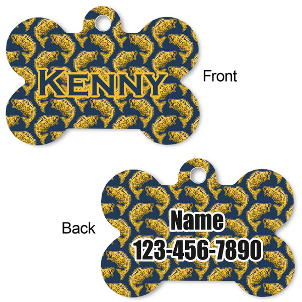 Fish Bone Shaped Dog ID Tag - Large - Approval