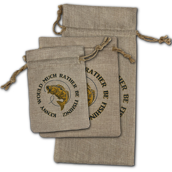Fish Burlap Gift Bags - (PARENT MAIN) All Three