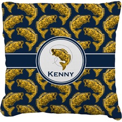 Fish Faux-Linen Throw Pillow 16" (Personalized)