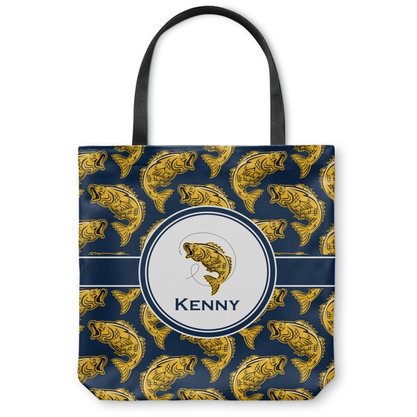 Custom Fish Canvas Tote Bag - Large - 18"x18" (Personalized)